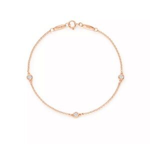 Tiffany & Co. Rose Gold Elsa Peretti Diamonds by the Yard Bracelet